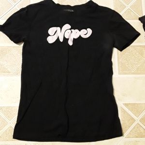 Black xs nope shirt